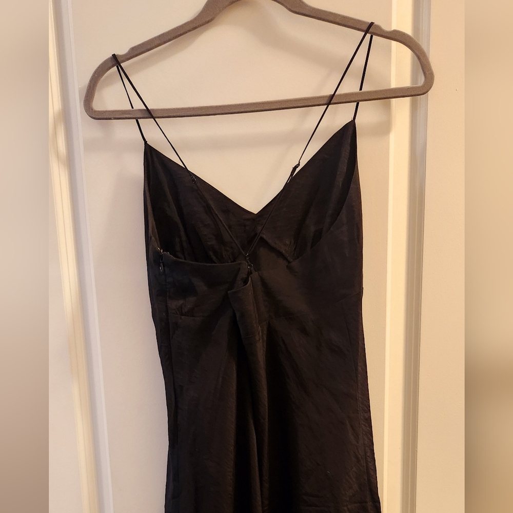 Madewell Black Midi Dress‎ with Spaghetti Straps - Picture 9 of 10